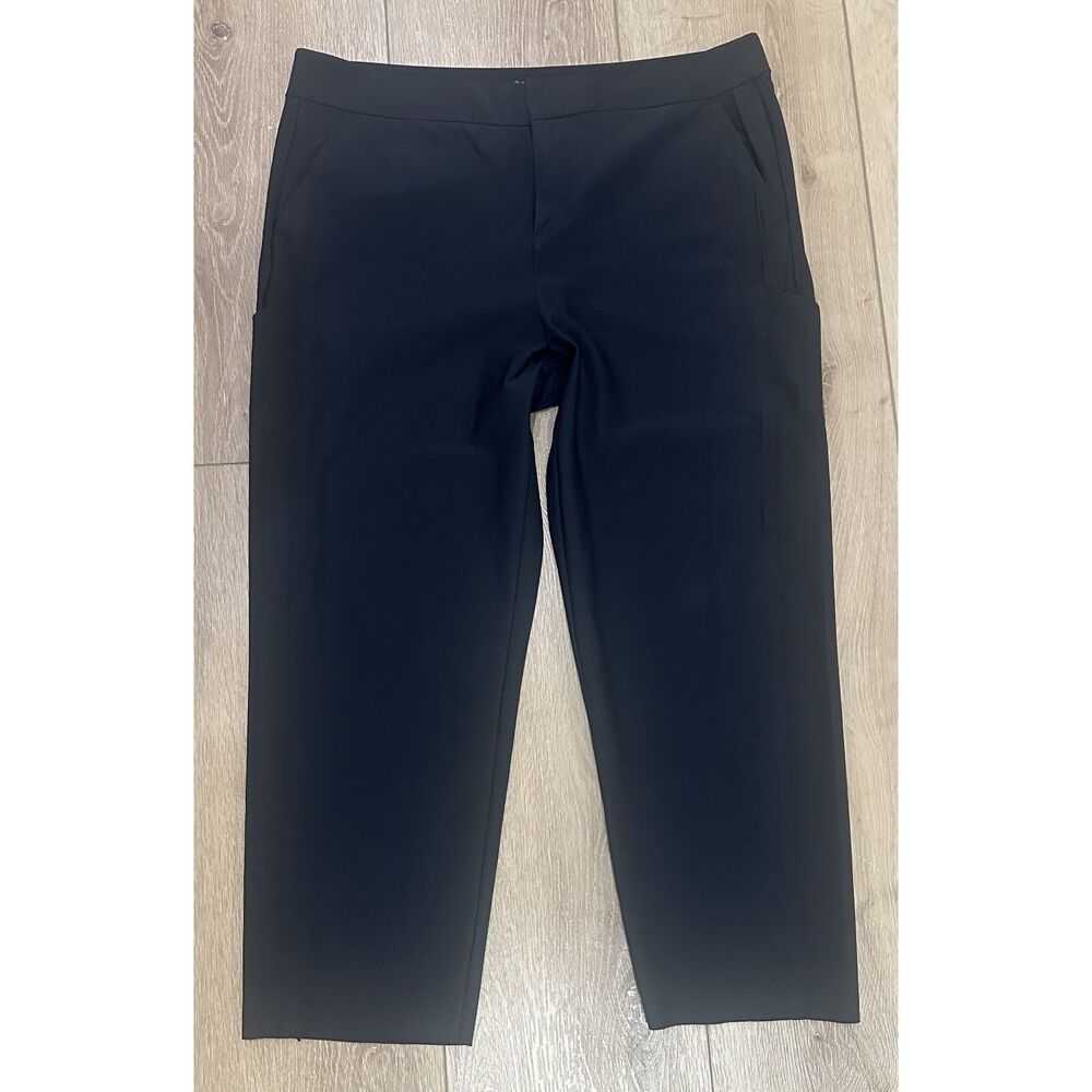 Athleta Women's Stellar Straight Crop Pants Black Size 16 GUC!